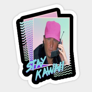 Trump Stay Kawaii Retrowave Vaprowave Retro Memphis Design Sticker